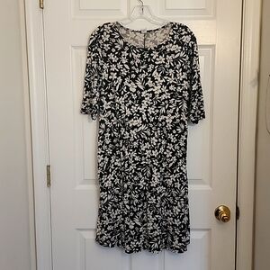 Large Black and White Floral Dress by Old Navy
